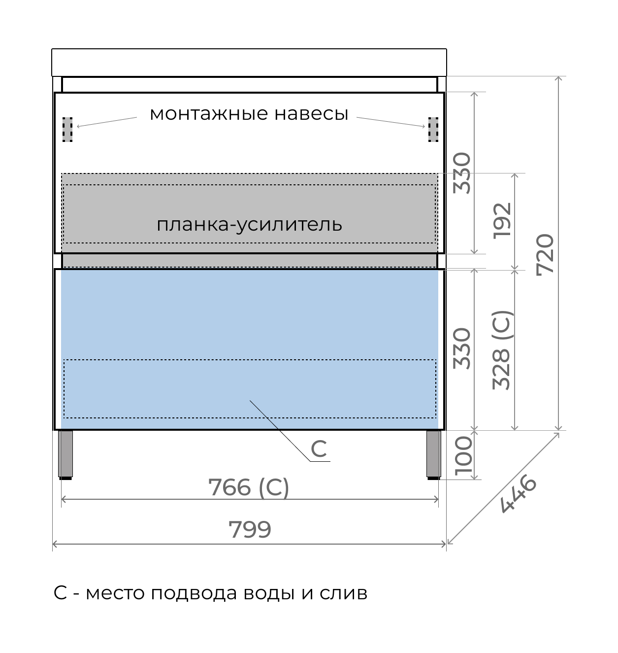 Тумба напольная Style Line Манхэттен 80 Эмаль, с раковиной Asti 80 кварц/антрацит, белый матовый