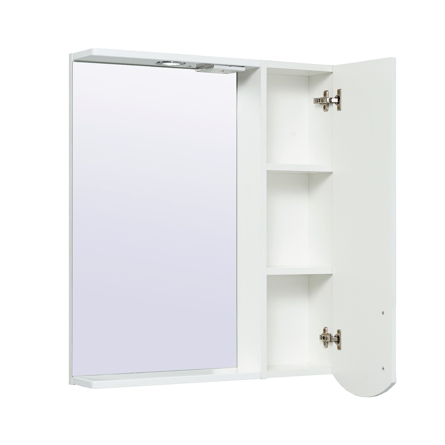 Зеркало с шкафчиком Runo Неаполь 65 R, белый