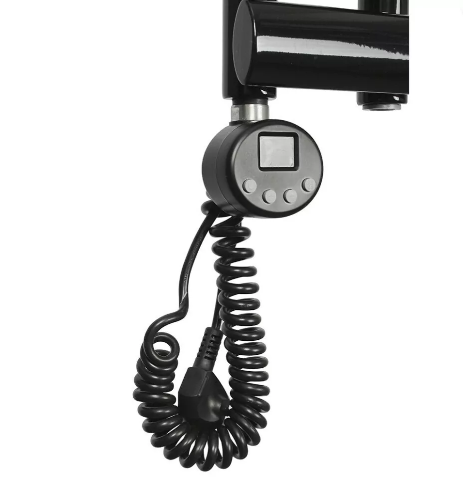 Полотенцесушитель электрический Domoterm Гамма П9 500х820 EL левый, черный матовый