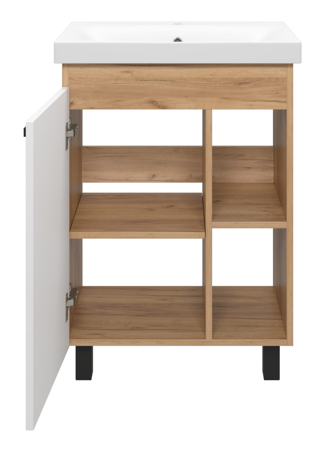 Тумба с раковиной Misty Крафт 60 белый