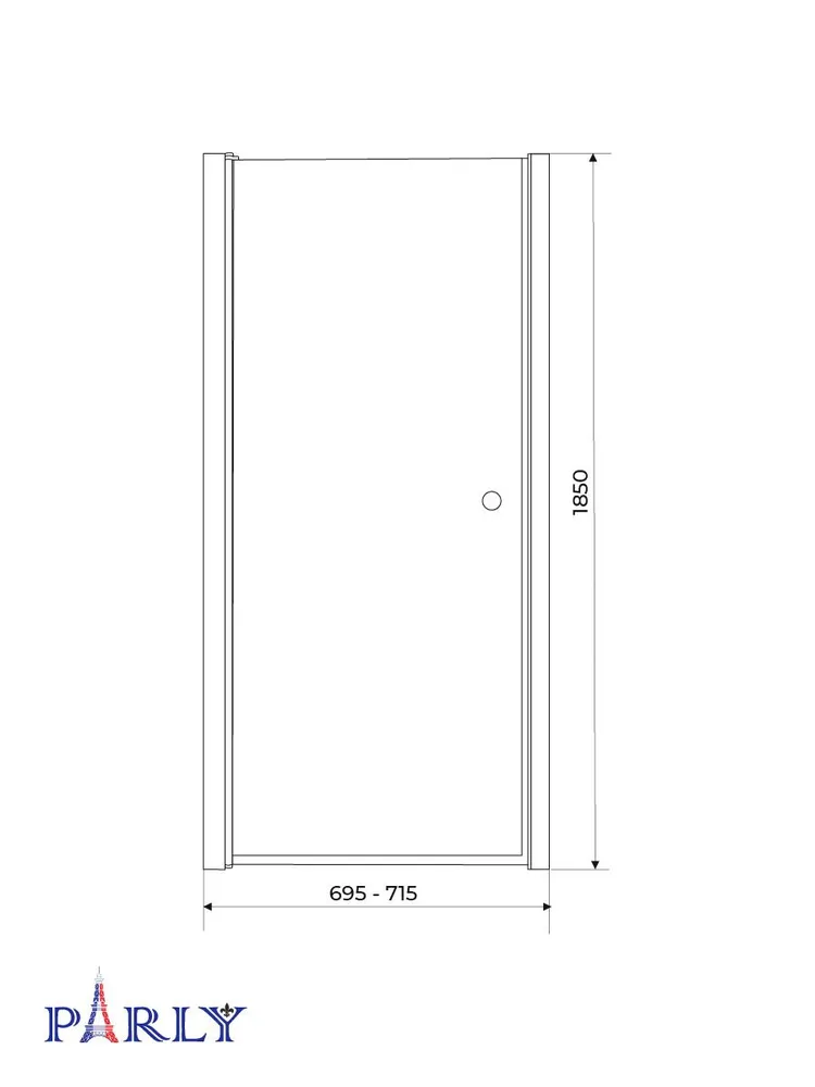 Душевая дверь в нишу PARLY DE70F (70x185)