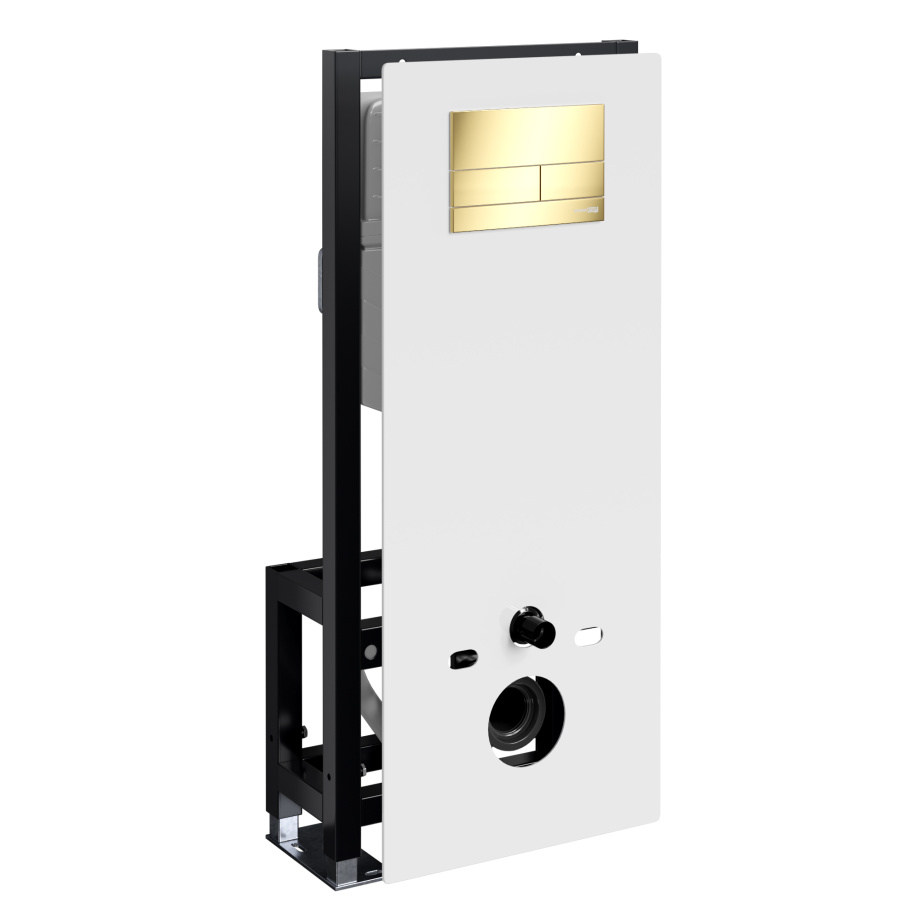 Инсталляция WasserKraft Glan 66TLT.010.ME.WH.PG04 для подвесного унитаза, с кнопкой