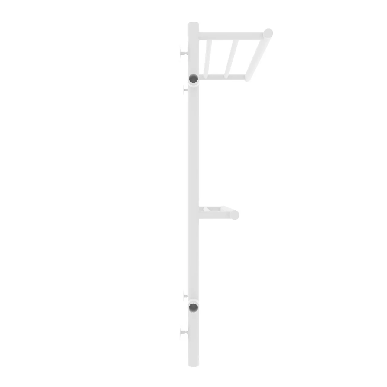 Полотенцесушитель водяной Laris Лавина П9 500х800 L МЦ 500-1, боковой, с полкой, белый матовый