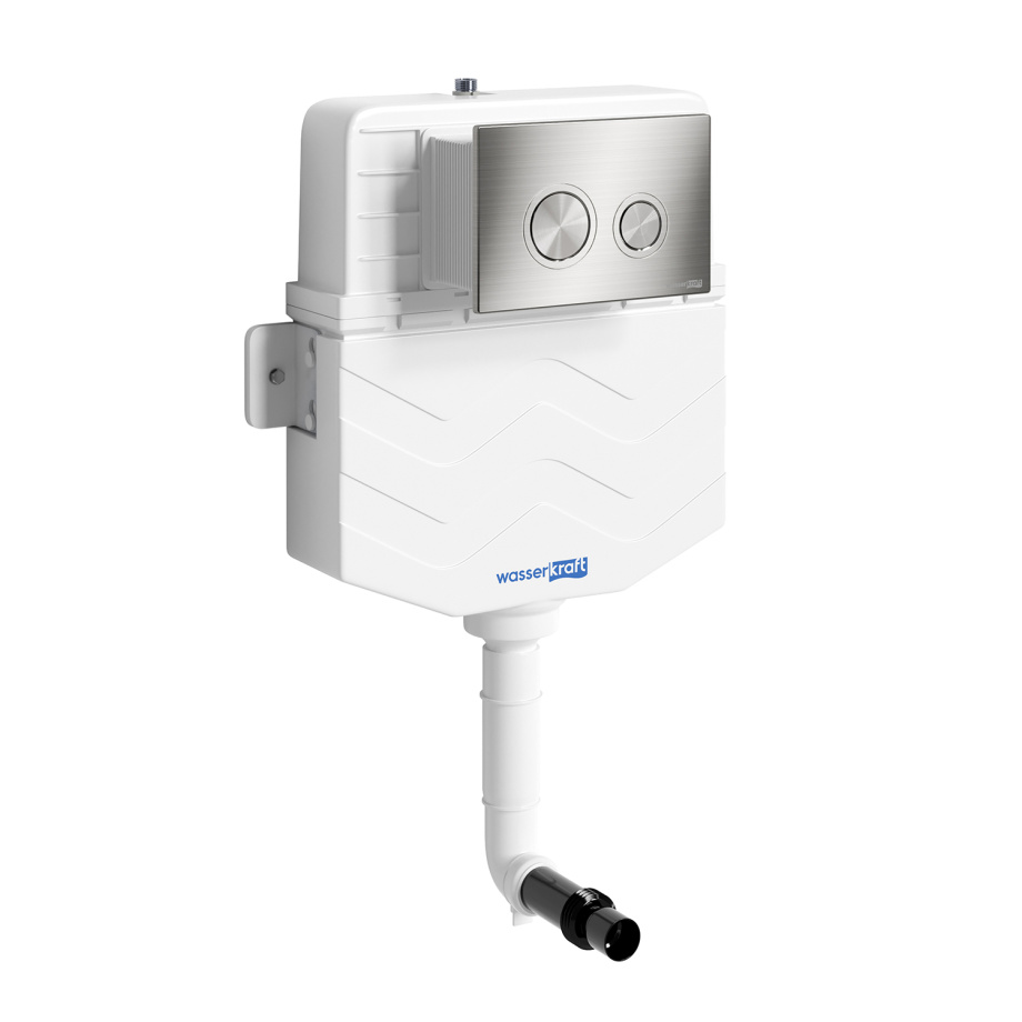 Смывной бачок WasserKraft Aller 10TLT.031.ME.BN01 скрытого монтажа, с кнопкой никель