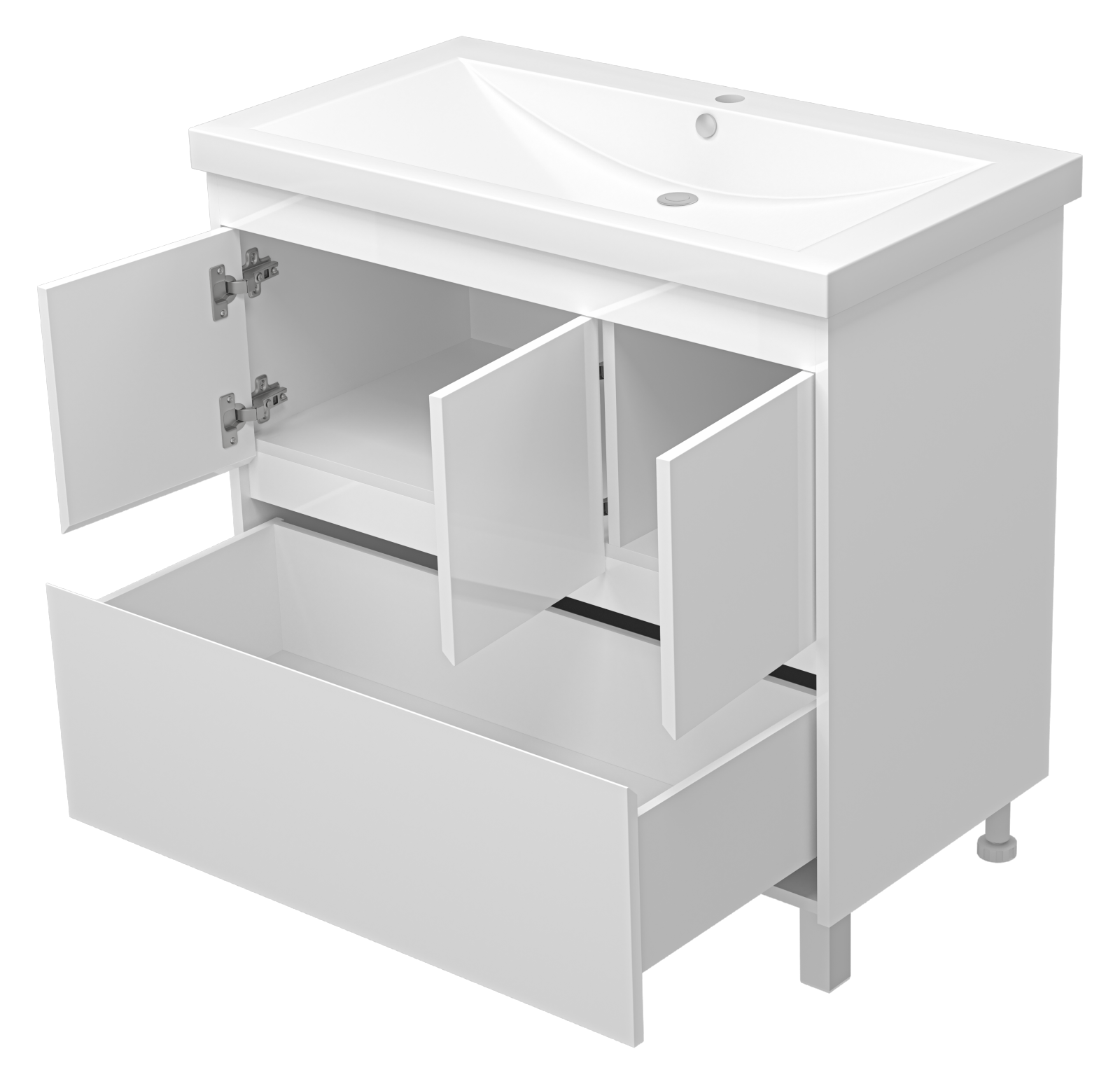 Тумба с раковиной Misty Алиса 90 белый