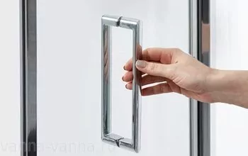 Душевой уголок WasserKraft Salm 27I22 100х90 прямоугольный, без поддона, прозрачное стекло, хром