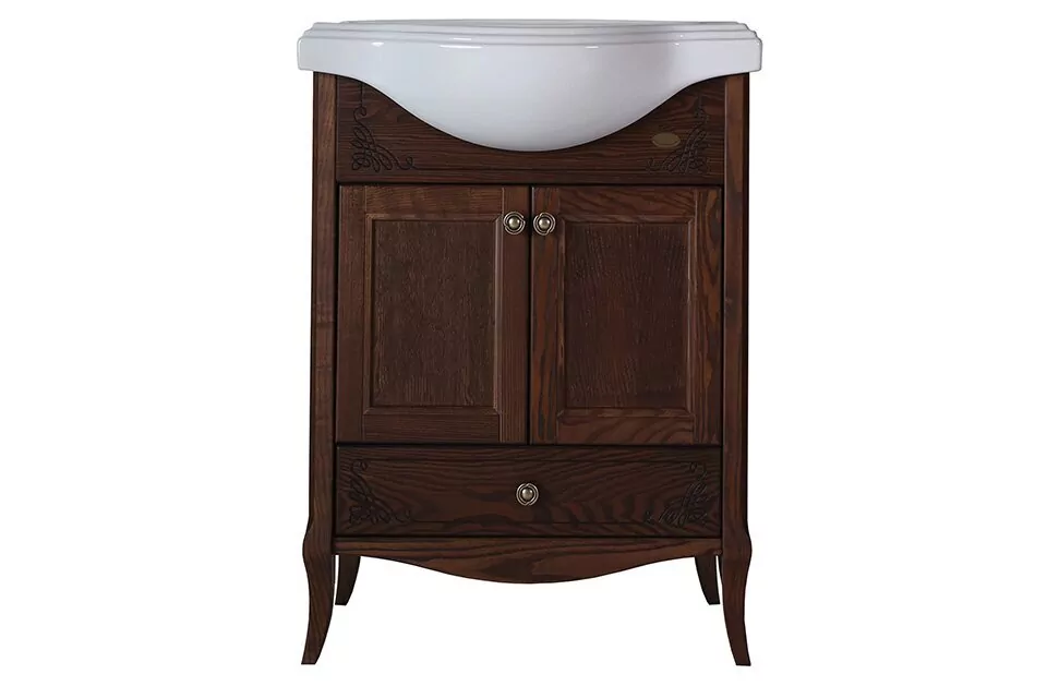 Мебель для ванной Asb-Woodline Салерно 65 комплект, напольный, антикварный орех