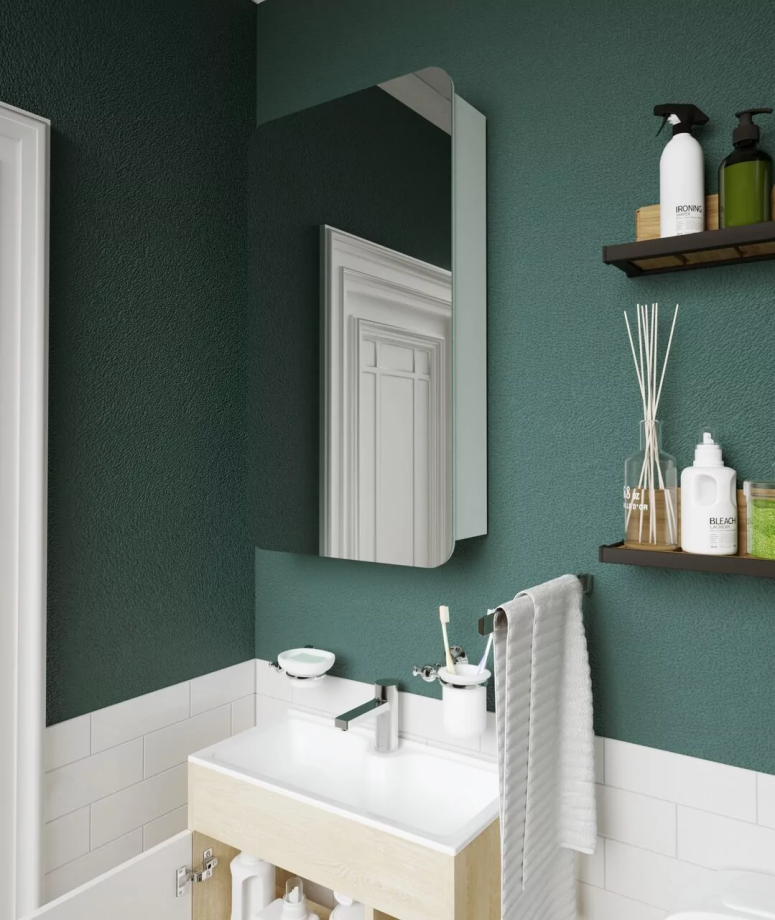 Зеркало-шкаф 1Marka Nuvo 50 белый