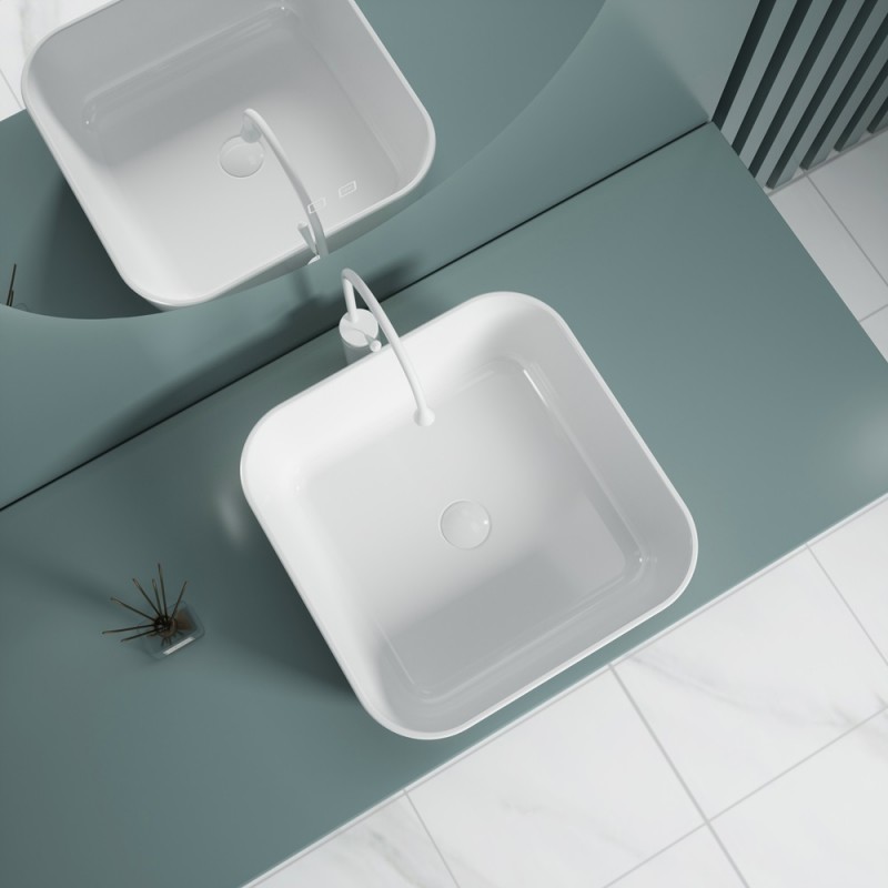 Раковина накладная Esbano ERCINA-N (white) 385x385x140