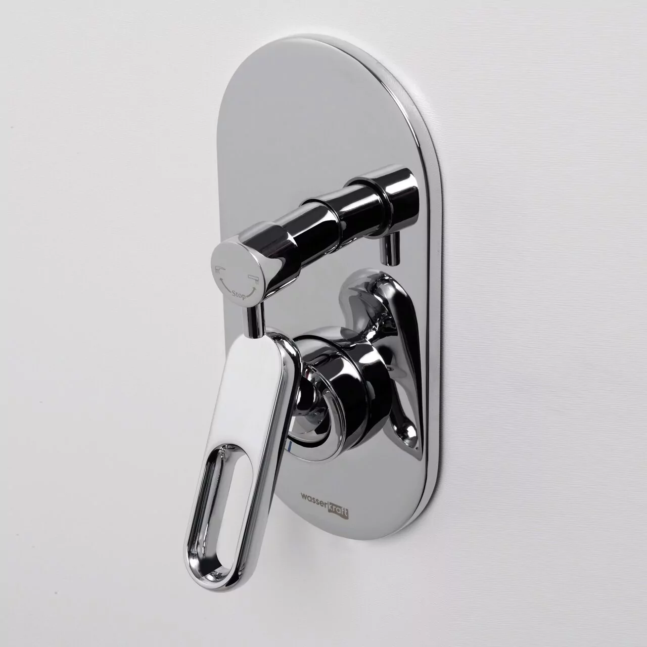 Смеситель с переключателем WasserKraft Kammel 1841 встраиваемый, на 2 выхода, хром