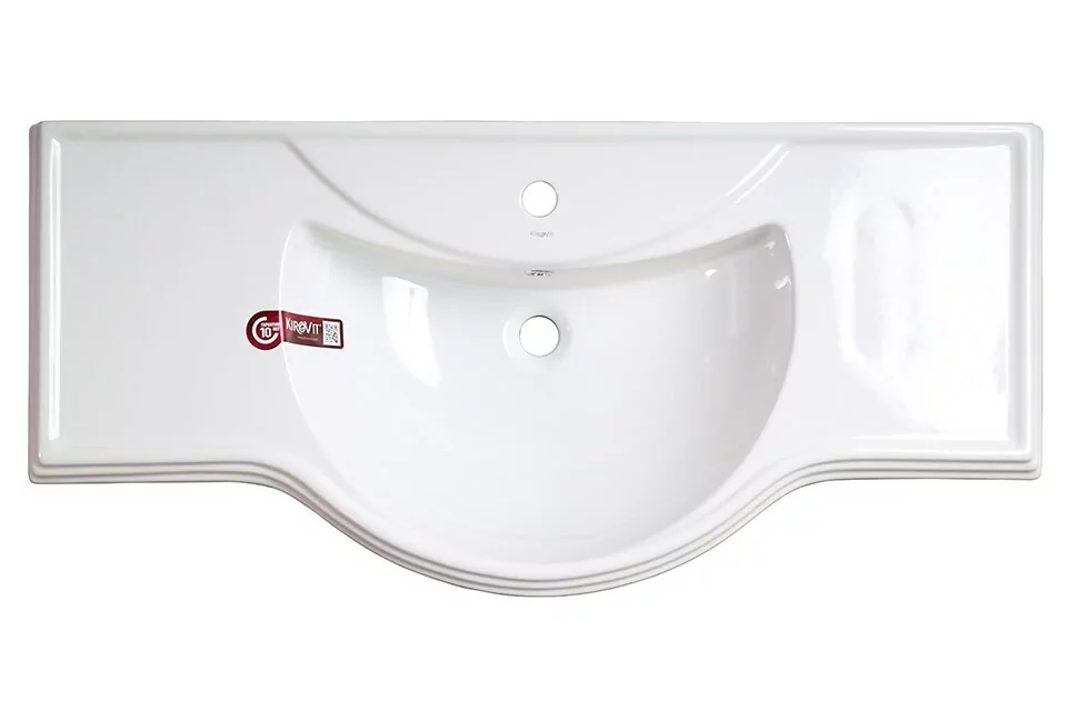 Тумба напольная Asb-Woodline Салерно 105 с раковиной Классик 105, белый/патина серебро