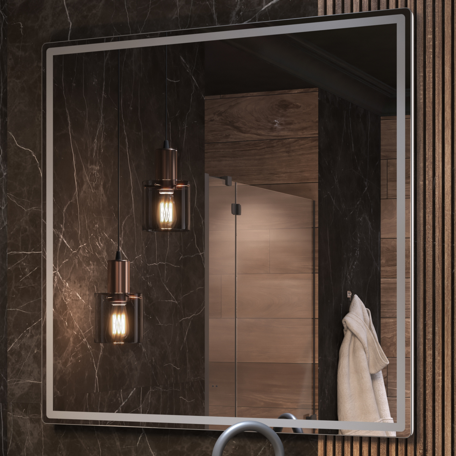 Зеркало Vigo Roberta Comfort 100 свет, сенсор, антизапотевание