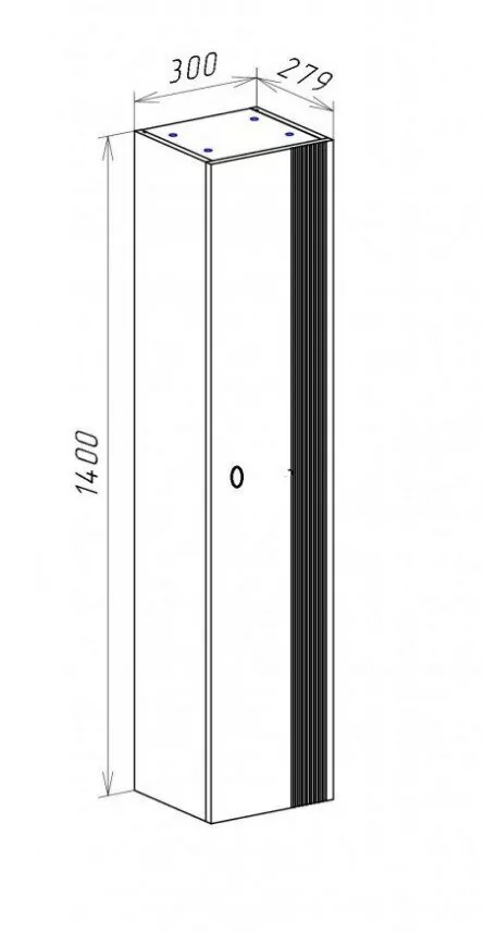 Пенал Bellezza Виана 30 R подвесной, белый