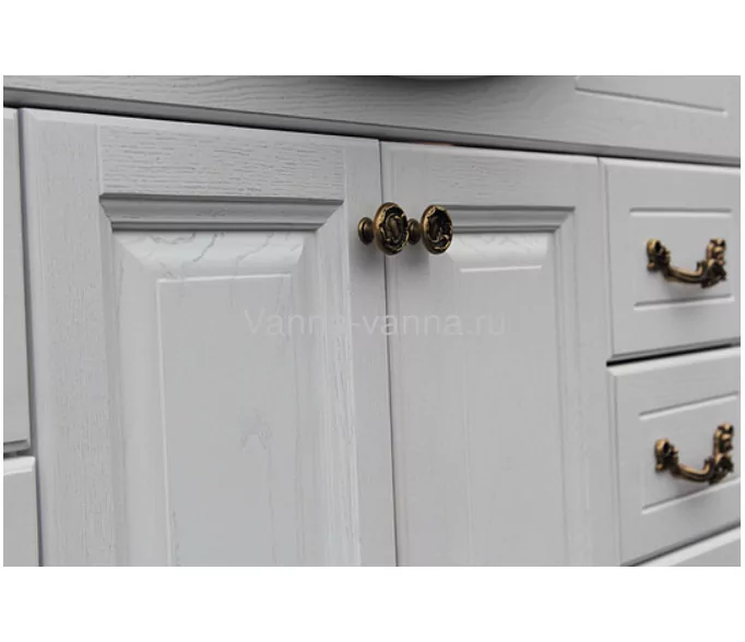 Мебель для ванной ValenHouse Эллина 120 комплект, напольный, белый, бронза