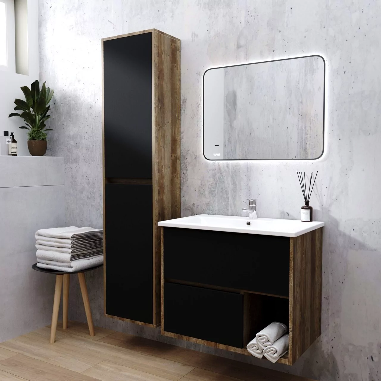 Зеркало Viant Люксембург 80х60 свет