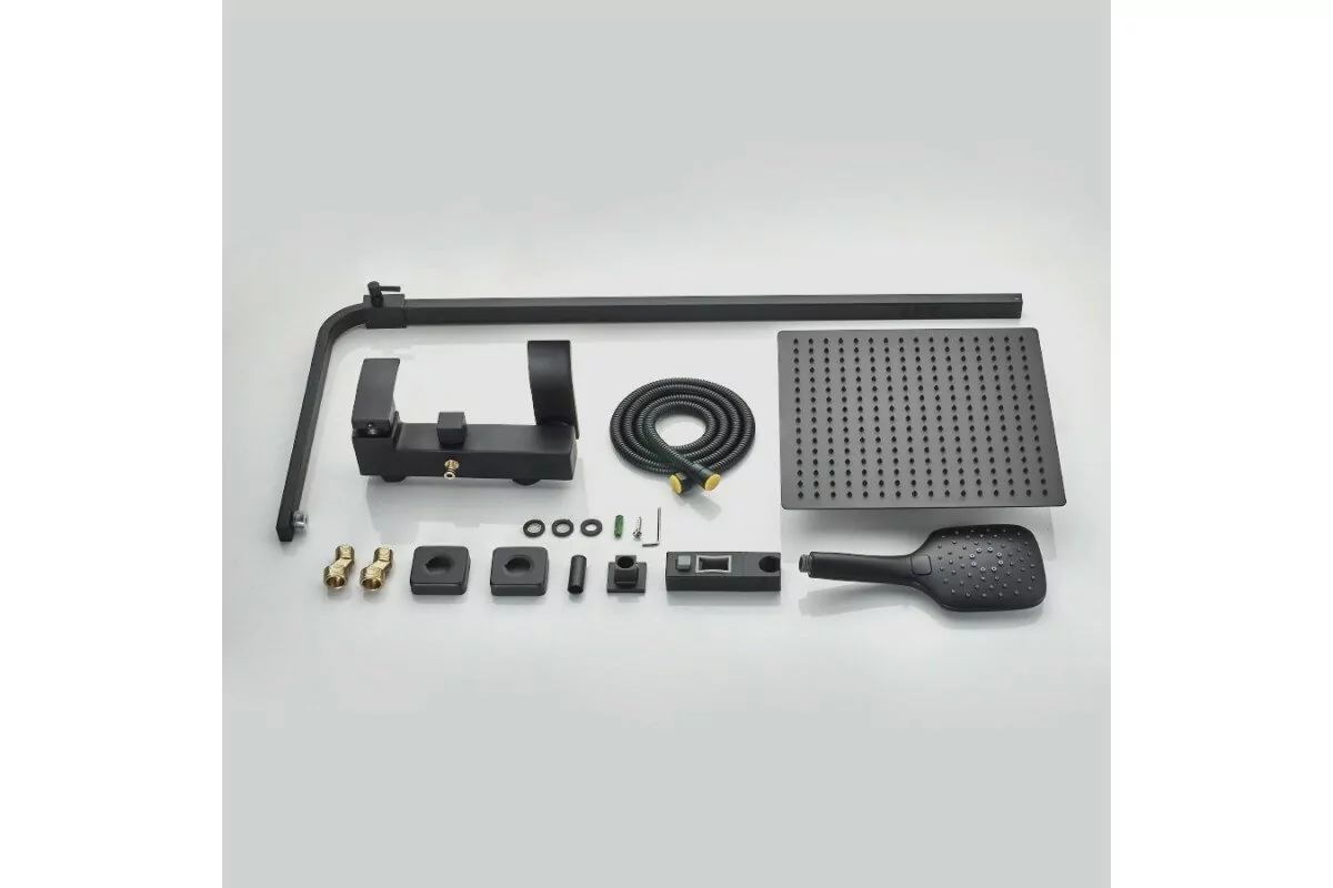 Душевая стойка ALMAes Turia SDI-1808 черный матовый