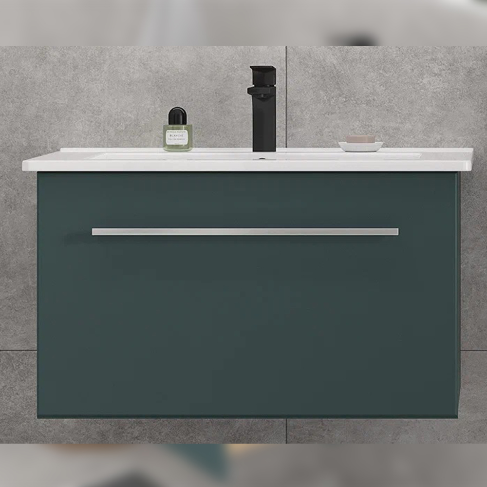 Тумба с раковиной подвесная Velvex Posse tp.POS.OSK.75.1Y верде/дуб золотой, 75 см