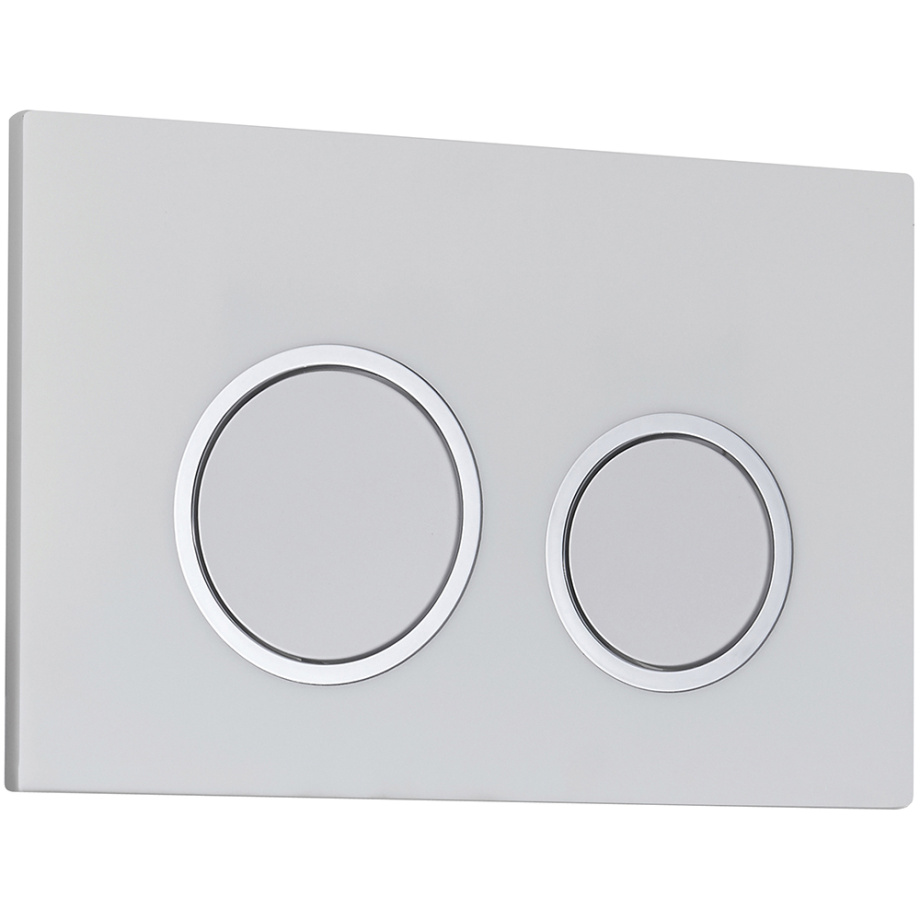 Кнопка смыва Veconi FLUSH V11, FLV11-W, 240х162х7, пластик, белый глянец кайма - белый глянец