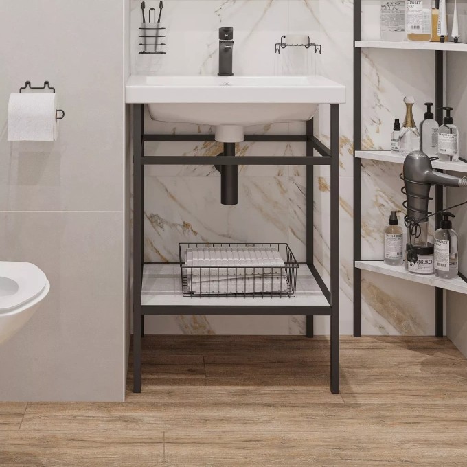 Тумба Sanflor Смоленск 60 с раковиной Como 60