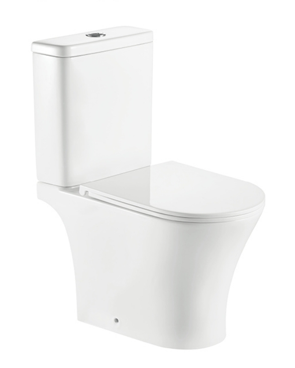 Унитаз SantiLine SL-5010 напольный, безободковый, белый