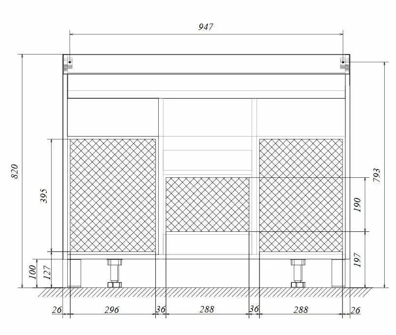 Тумба напольная 1Marka Cube 100Н 2д 2я б/к с раковиной Анита 100, 2 ящика, 2 двери, белый от магазина Vanna-Vanna.ru!