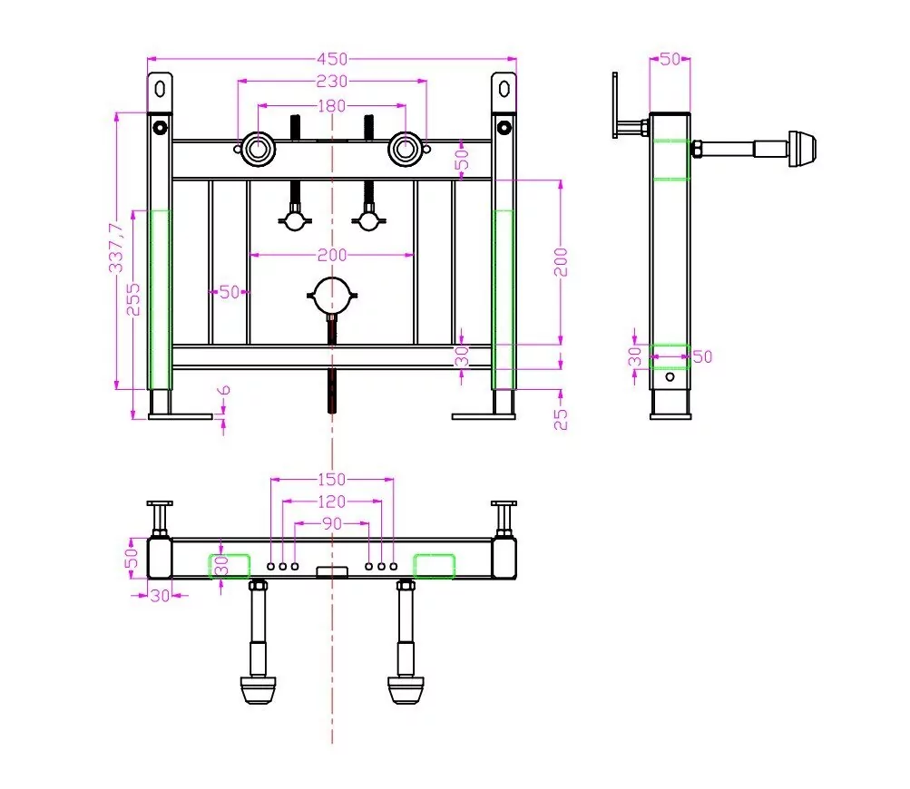 Инсталляция TIMO TWB-02 для подвесного биде