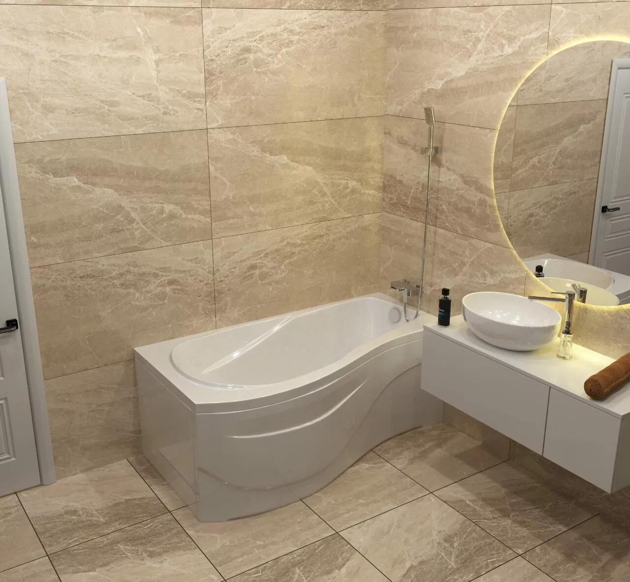 Ванна акриловая Timo Vino 150x90 левая