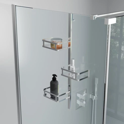 Полка для душевого ограждения Veconi Moderno, 650x120x324, полированная сталь от магазина Vanna-Vanna.ru!