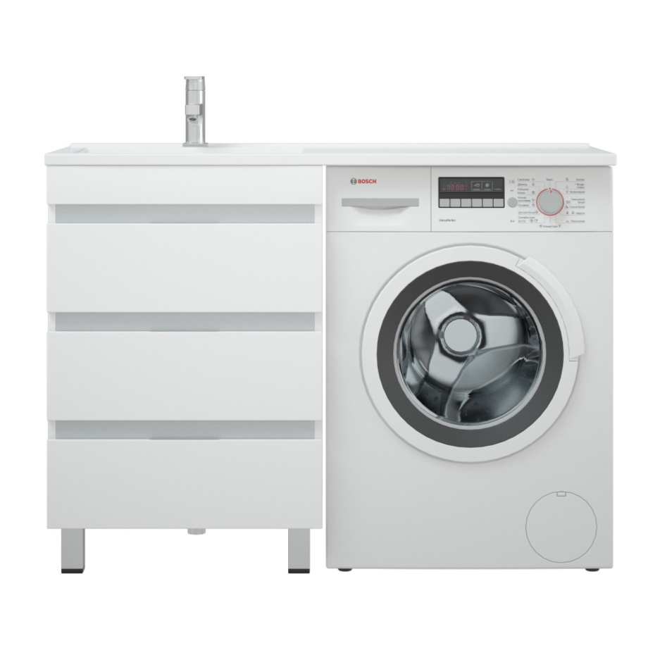 Тумба напольная Corozo Джерси 50 с раковиной Мадлен 110 белый