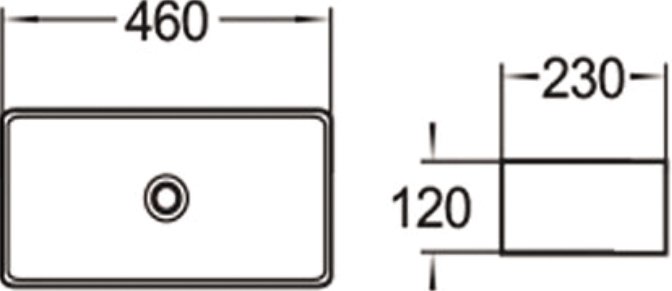 Раковина SantiLine SL-1100 накладная, белая