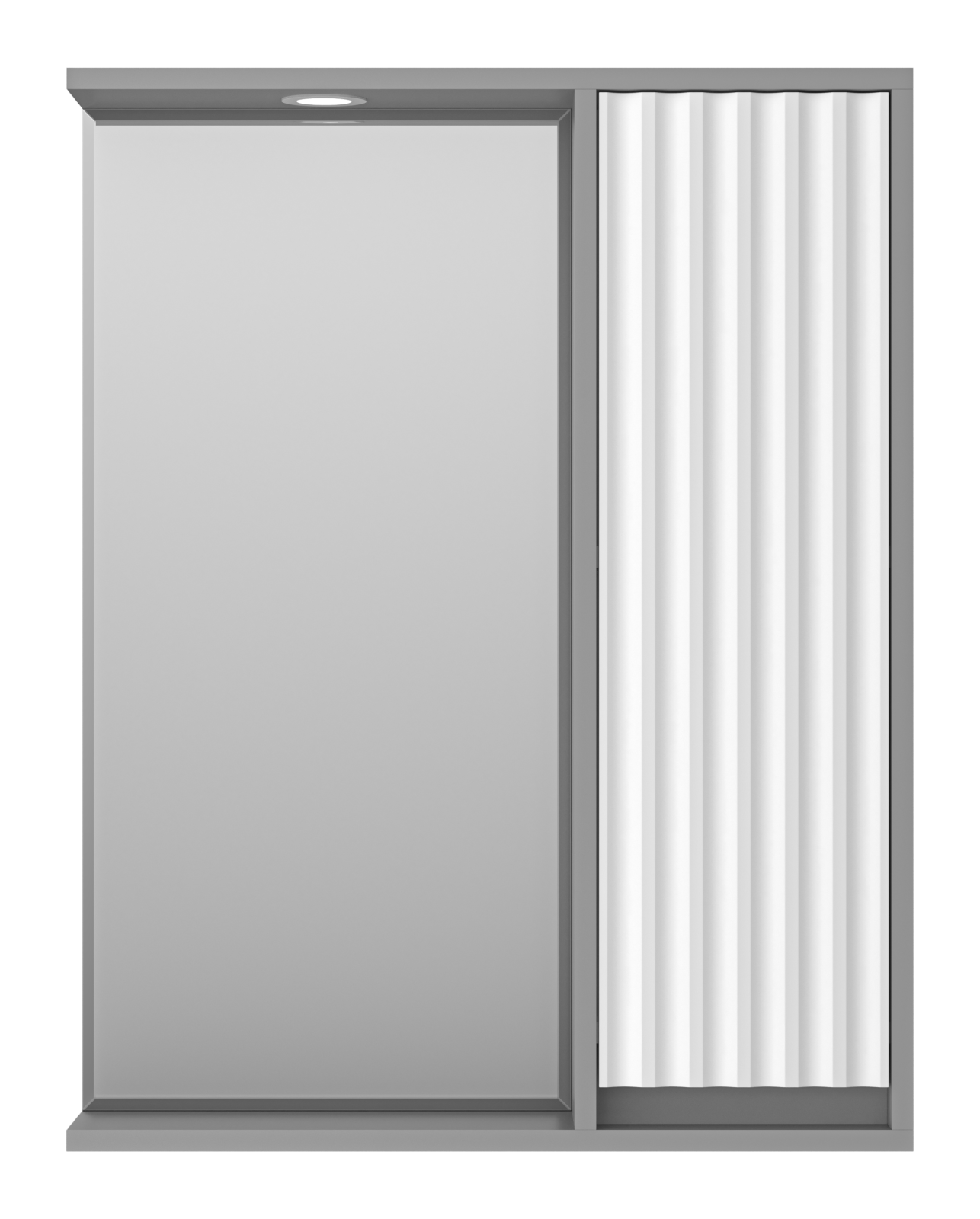 Зеркало-шкаф Brevita Balaton 65 R, белый/серый