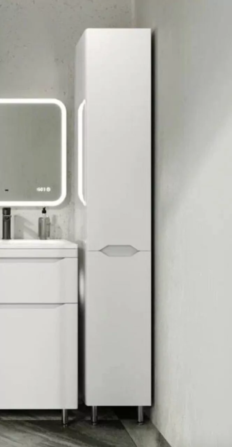 Пенал Style Line Марелла 30 R напольный, с корзиной, белый