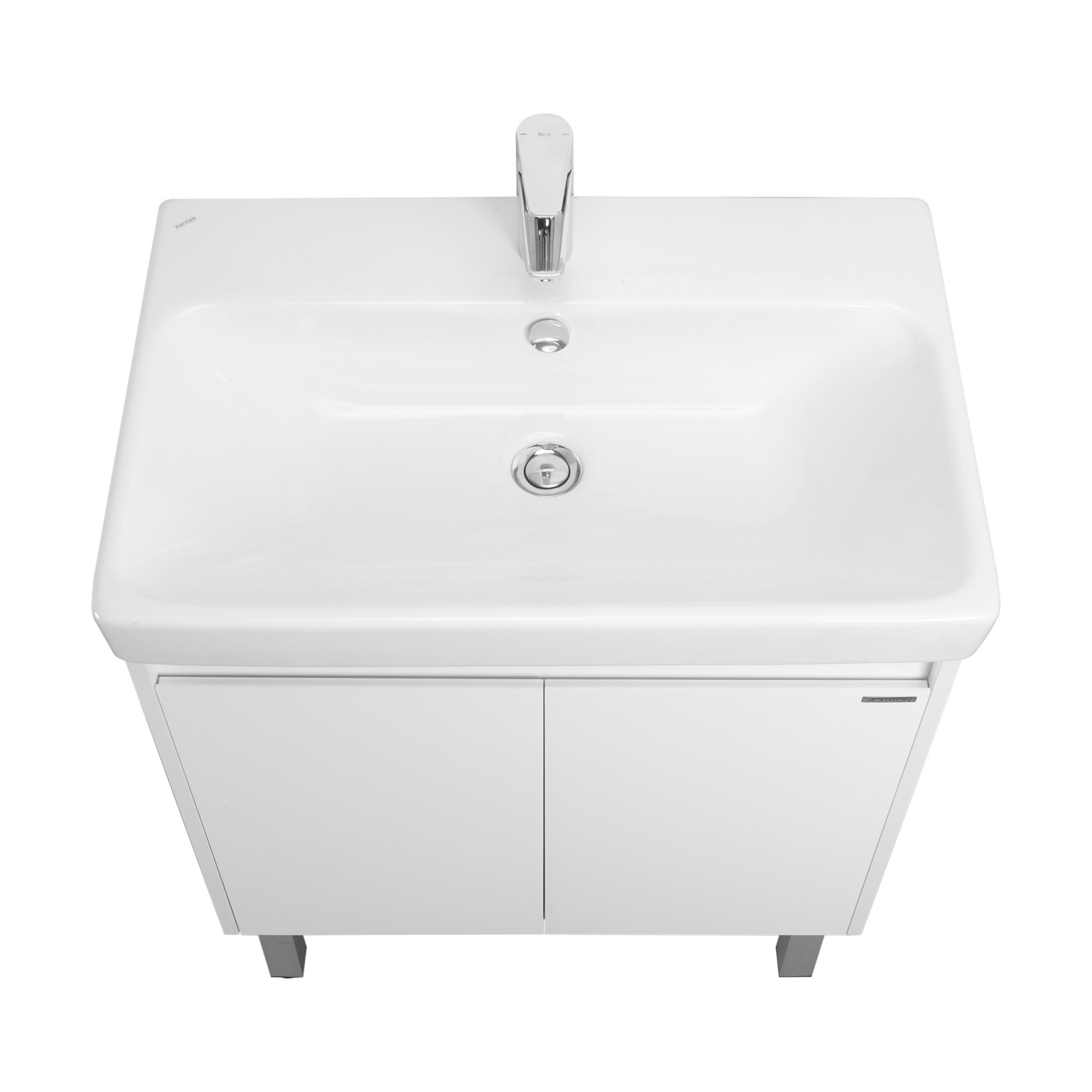 Тумба Aquaton Сканди Doors 70 с раковиной Адриана 70, 2 ящика, напольная, белый
