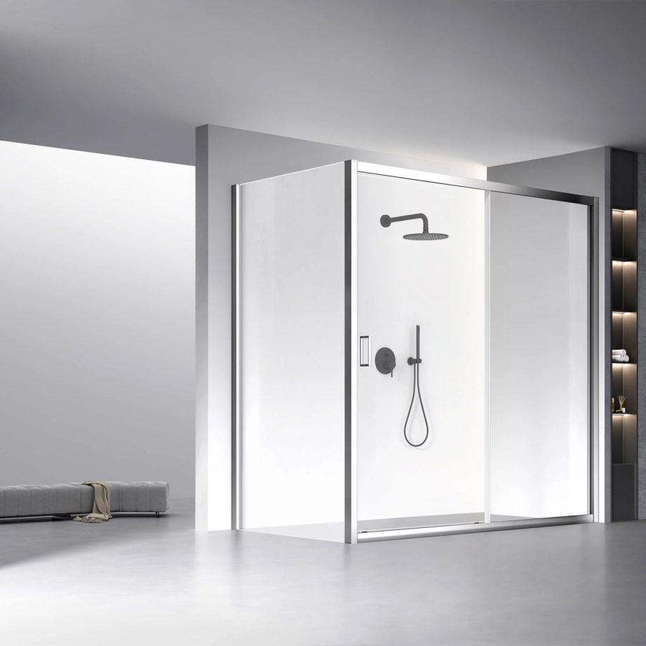 Душевой угол Veconi Rovigo RV-060, 2000х900х1950, хром, стекло прозрачное