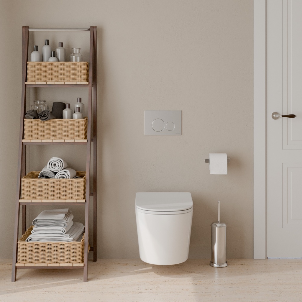 Комплект 3в1 IBERICA BLANCA инсталляция SILENCIO, унитаз BURGOS ALTO белый, кнопка смыва INOX-O хром матовый (IB001.BRA.231.8132)