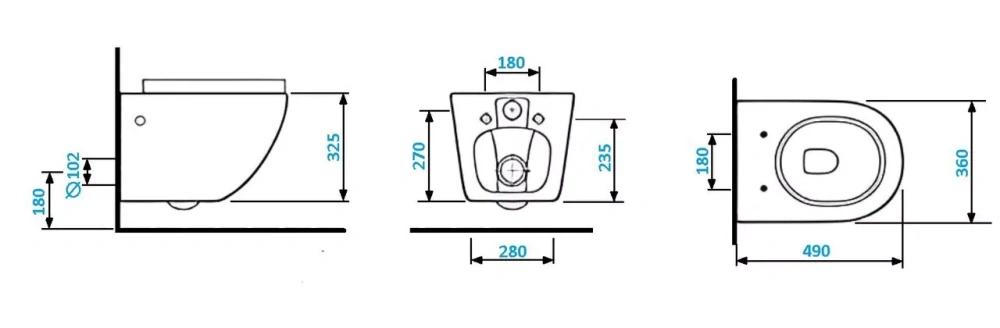 Унитаз Ceruttispa Sella Aria MB CT9160 подвесной, черный матовый от магазина Vanna-Vanna.ru!