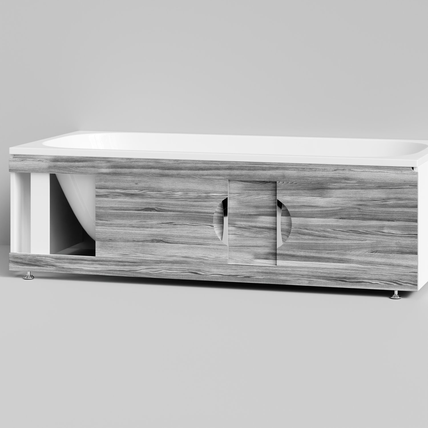 Экран под ванну Vod-ok Топ 180 раздвижной Лиственница структурная контрастно-серая