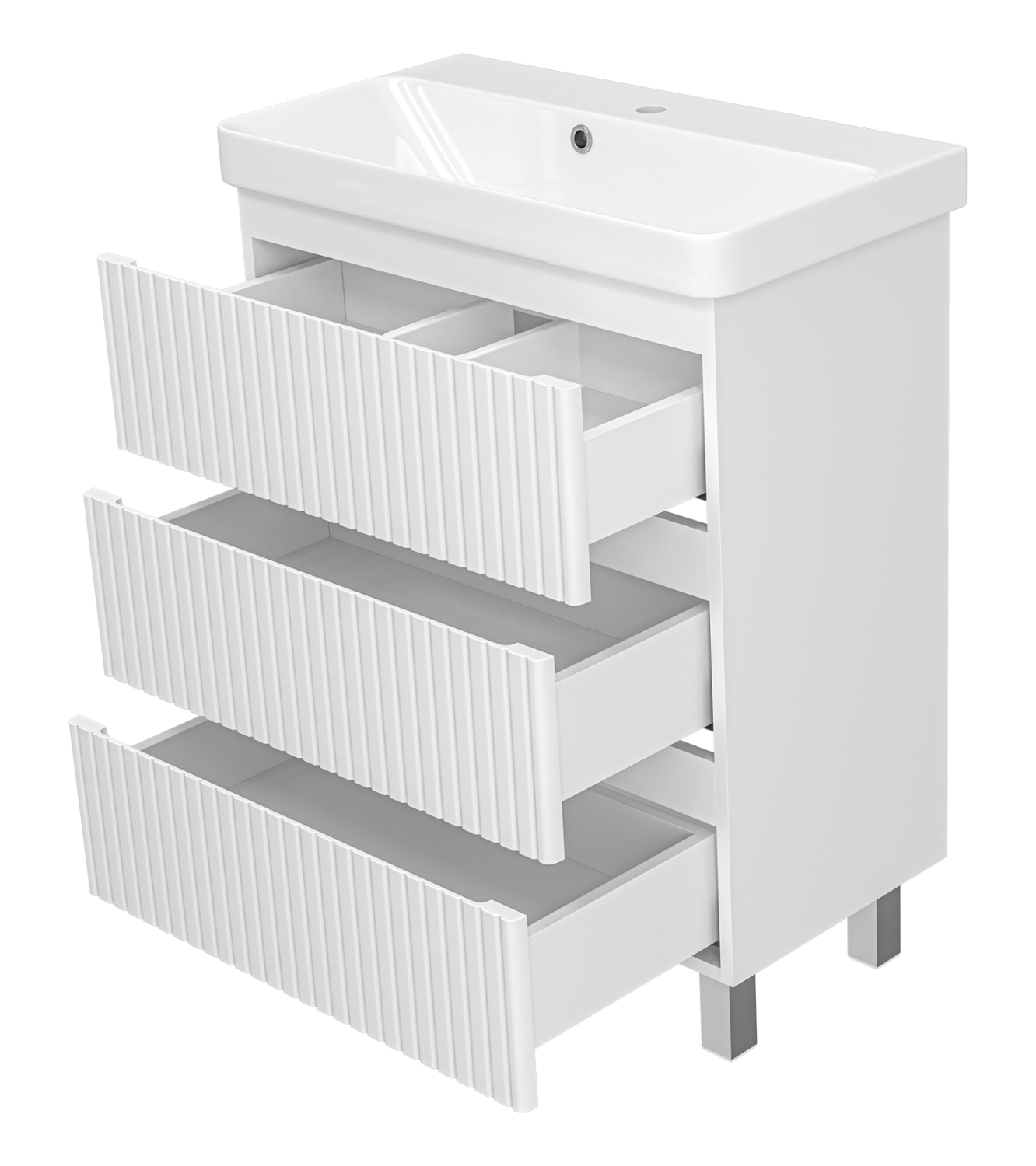 Тумба с раковиной Brevita Victory 70 напольная, белый