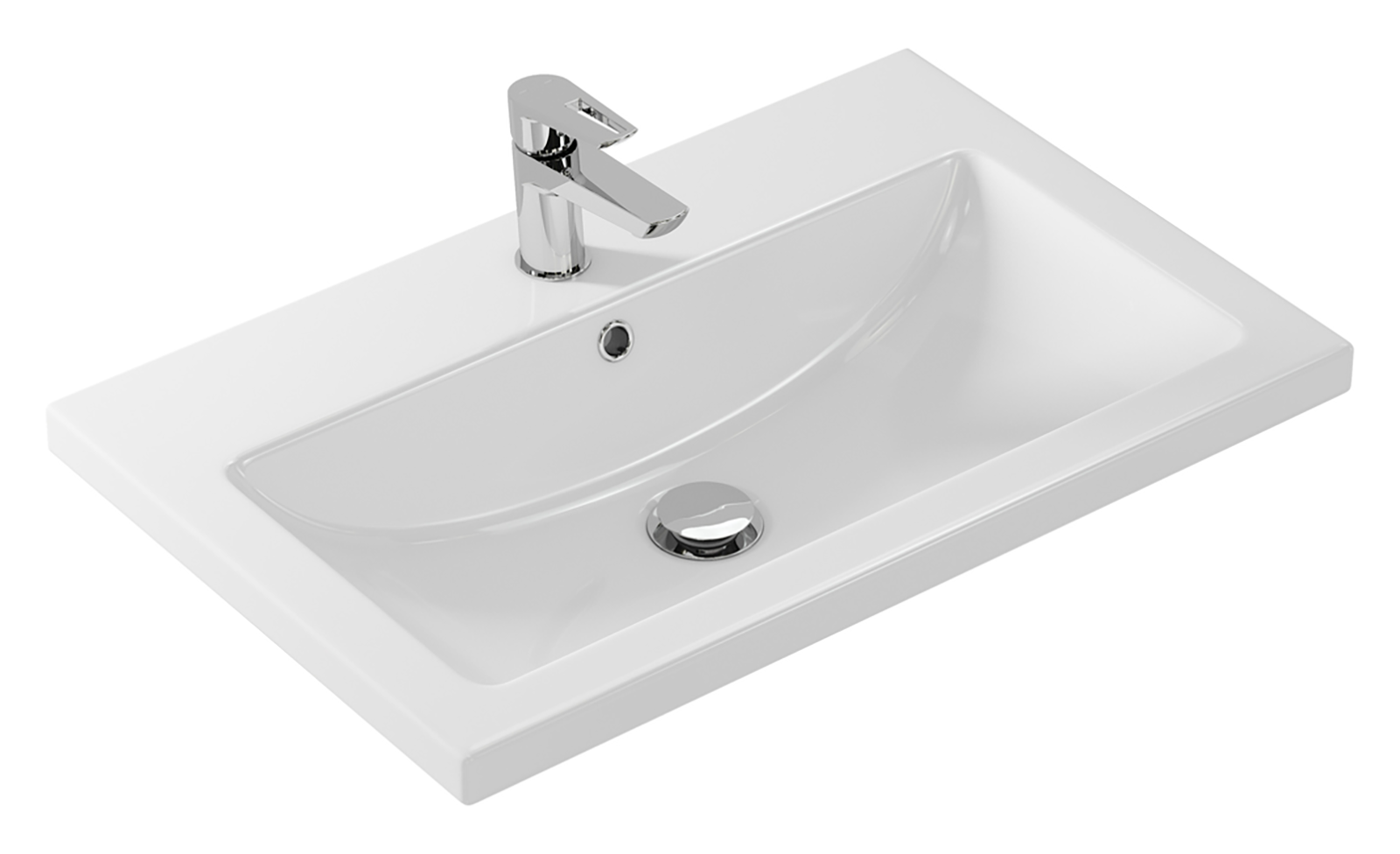 Тумба Misty Майна 70 с раковиной Como 70, напольный, графит/белый