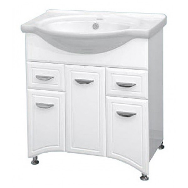 Тумба с раковиной Misty Дрея 75 белый