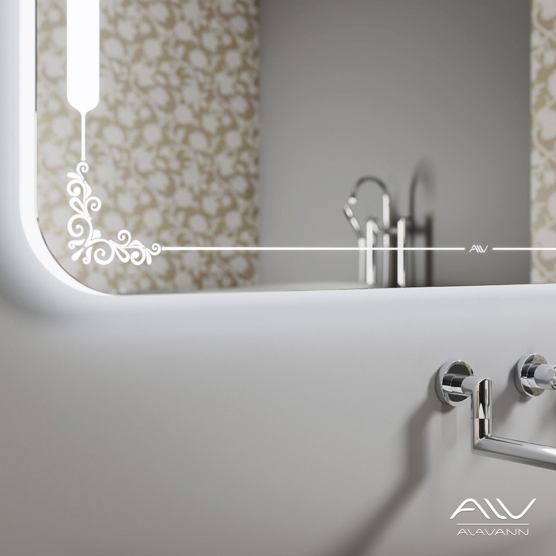 Зеркало Alavann Vintage 70 свет, ИК выключатель