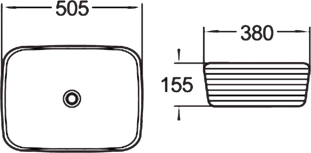 Раковина SantiLine SL-1060 накладная, белая