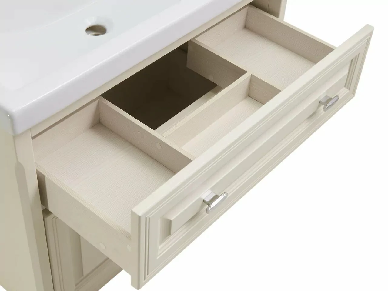 Тумба с раковиной Asb-Woodline Кастелло 80 подвесная, бежевый