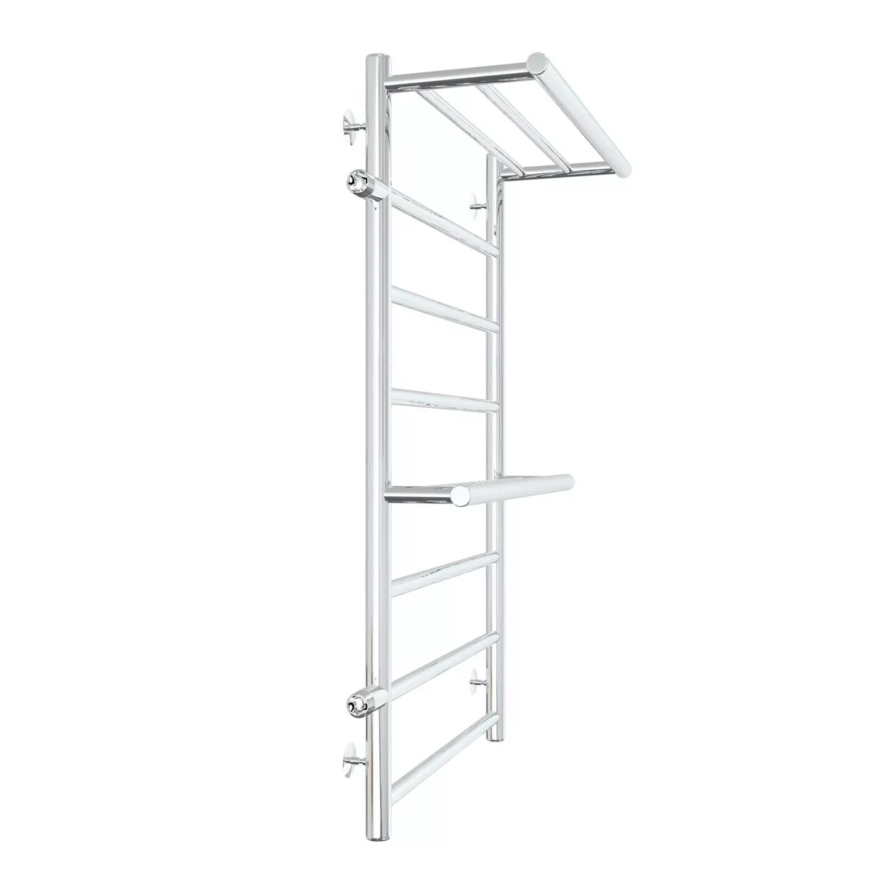 Полотенцесушитель водяной Laris Лавина П9 500х800 L МЦ 500-1, боковой, с полкой, хром