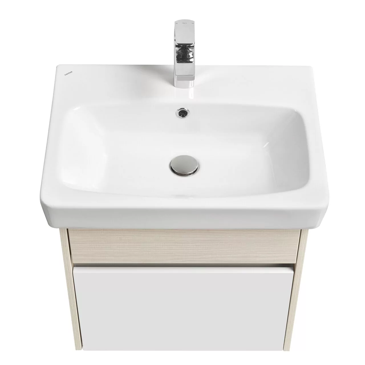 Тумба подвесная Aquaton Верди 60 раковиной Нео 60, белый/ясень