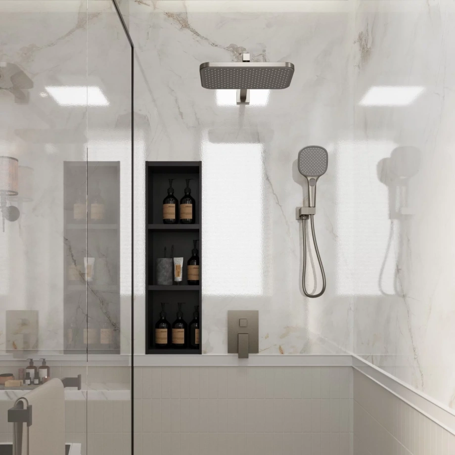 Встраиваемая душевая система Veconi AVELLA AV-410-GR-C4, Графит брашинг