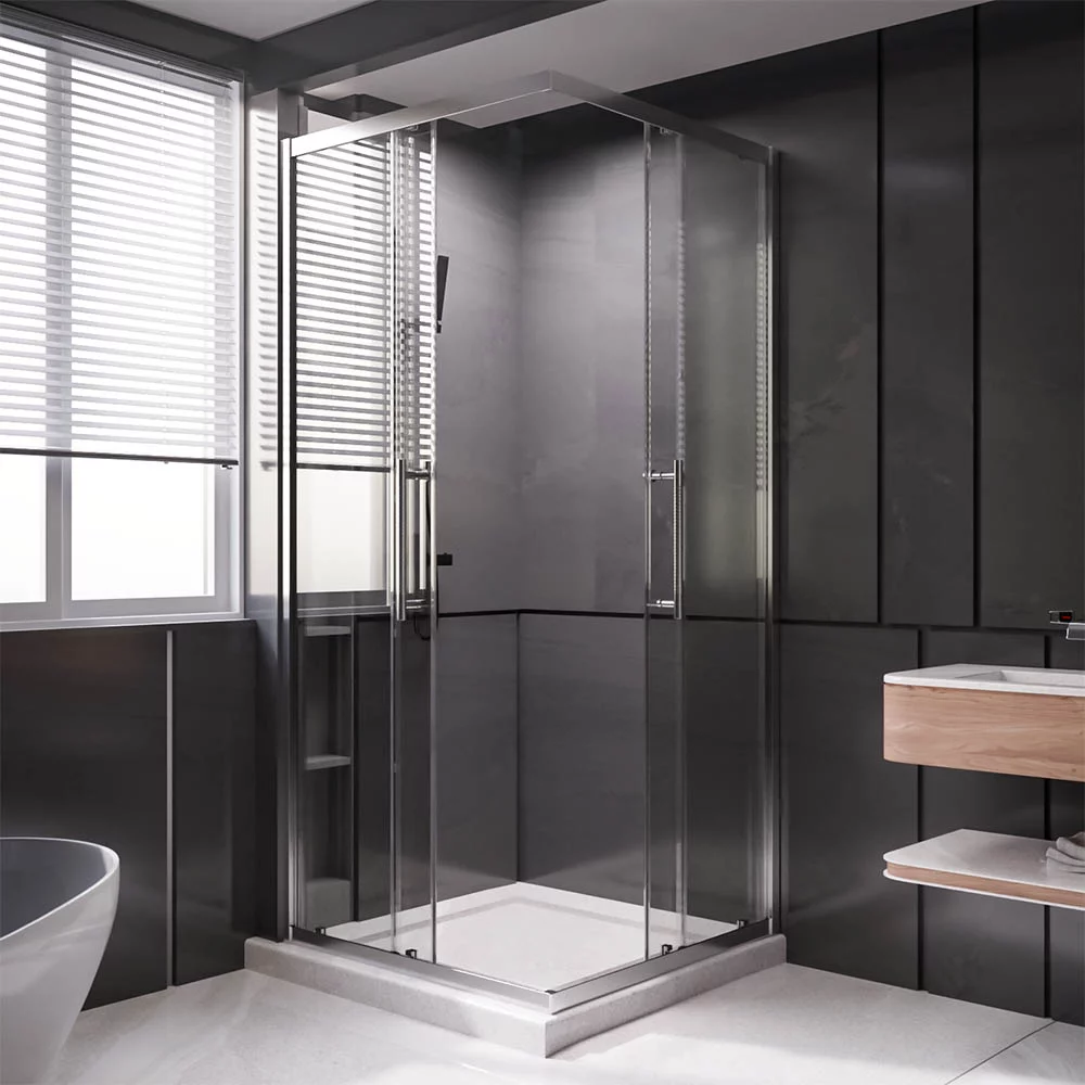 Душевой угол Veconi Premium Trento PTC-20CH, 1000Х900x2000, хром, стекло прозрачное