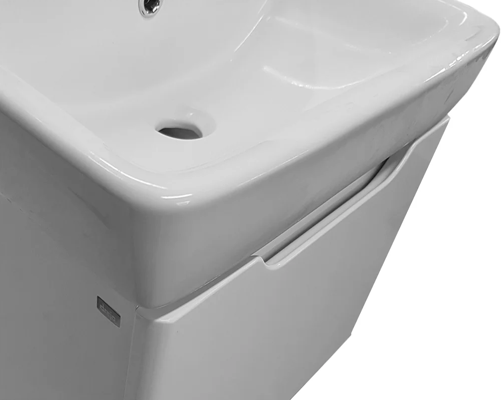 Тумба с раковиной подвесная Dreja Mini 50 см, белый