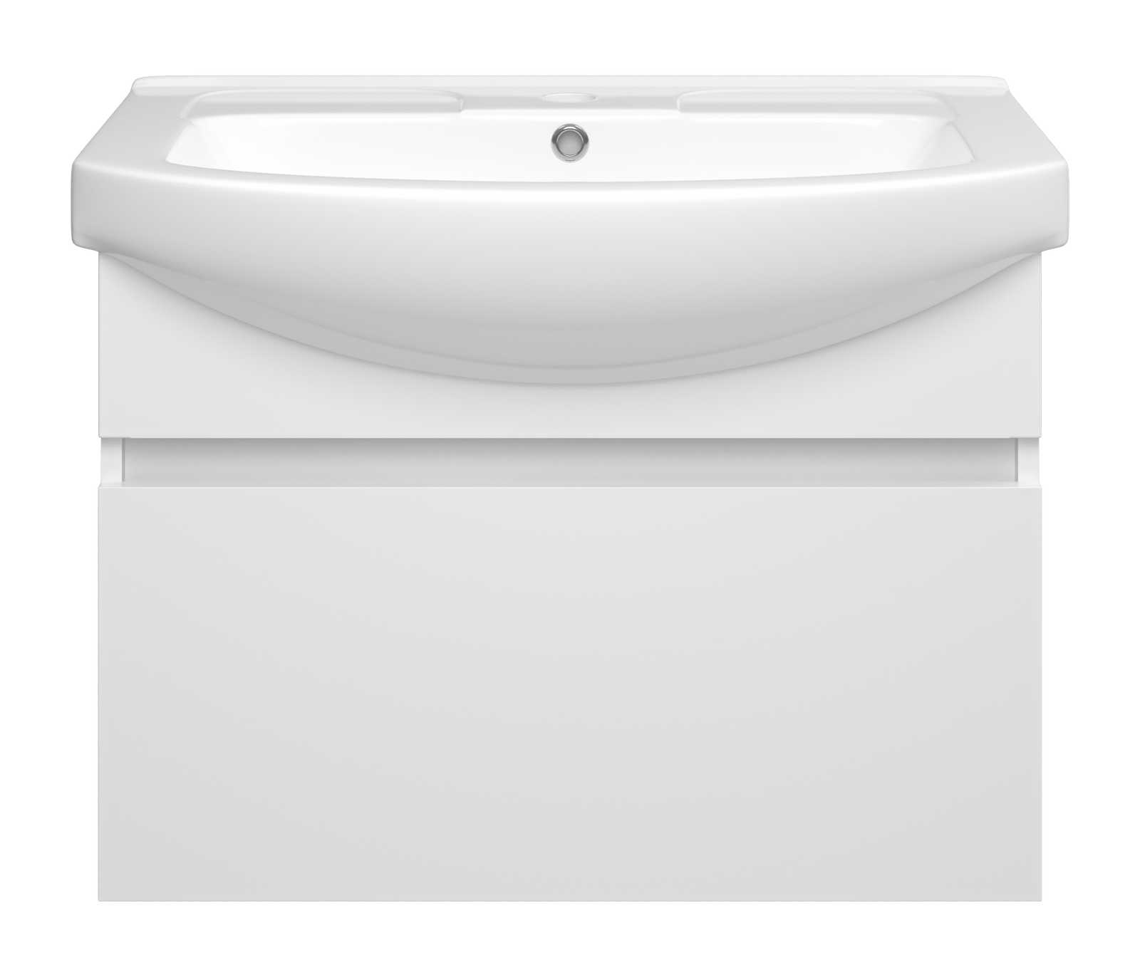 Тумба с раковиной Misty Монро 75 подвесная, белый