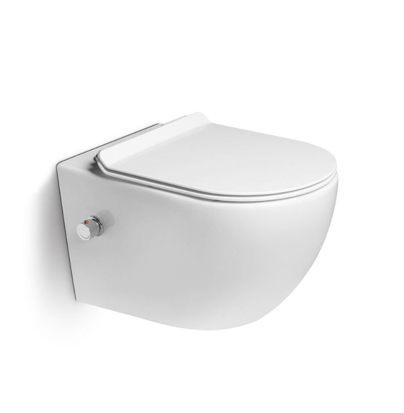 Унитаз SantiLine SL-5002SM-BD подвесной, с микролифтом, белый